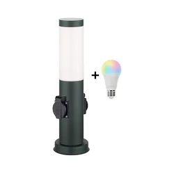 Brilagi - LED RGBW spoljna lampa sa 2 utičnice 1xE27/15W/230V 40 cm IP44 antracit