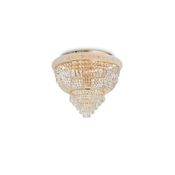 Ideal Lux - Kristalni stropni luster DUBAI 6xE14/28W/230V prečnik 52 cm u zlatnoj boji