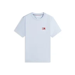 TOMMY HILFIGER Majica  pastelno modra / temno modra / rdeča / bela
