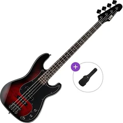 ESP LTD SURVEYOR-204DX Basic SET Red Burst Električna bas kitara