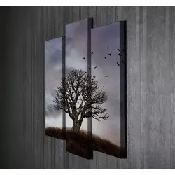 Wallity Dekorativne slike na platnu, 45x20cm, 3 komada, Šarene