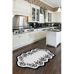 Conceptum Hypnose Tepih Hmnt947, Ovalni, 100 x 300 cm, Crno-beli