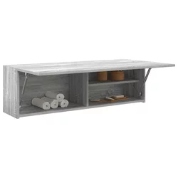 Kupaonski zidni ormarić sivi Sonoma 100x25x30 cm izrađeno drvo