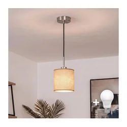 BRILAGI - LED luster na sajli NUBILA 1xE27/60W/230V prečnik 14 cm crna/svetlo smeđa