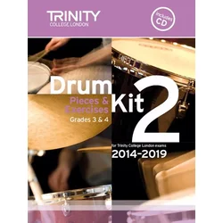 TRINITY COLLEGE DRUM KIT 2 PIECES & EXERCISES GRADES 3 & 4 2014-2019 +CD