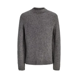 JACK & JONES Pulover JORSALAMANCO temno siva