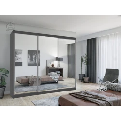 Garderobna omara Lux 250 cm - siva