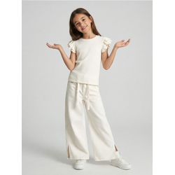 Sinsay - Wide leg farmerke - krem