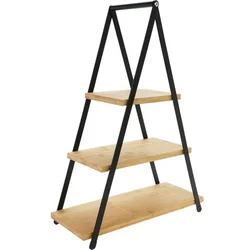 VILDE Trospratni stalak za serviranje od bambusa 38×16.5×53 cm