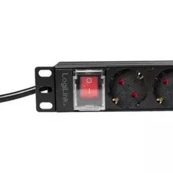 Razvodni PDU panel za rack sa 9 utienih mesta i osiguracem, kabl 2m (aluminijum)