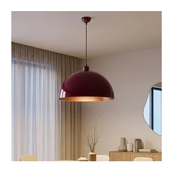 Brilagi - LED luster na lanku METALO 1xE27/40W/230V prečnik 60 cm bordo/bakarna