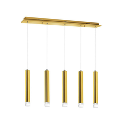LED Luster na sajli GOLDIE 5xLED/25W/230V zlatni
