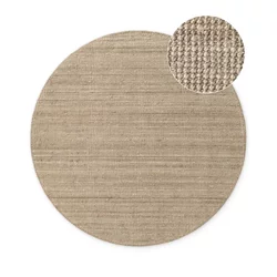 Sivo-rjava okrogla preproga iz jute o 160 cm Bouclé Jaipur – Hanse Home