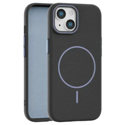 Leather Grip MagSafe maska za iPhone 13/14 - Crna