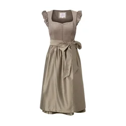 MARJO Dirndl kremna/svetlo rjava