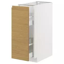 METOD / MAXIMERA Pod.element/izvl.umetak, bela/Voxtorp im. hrastovine, 30x60 cm