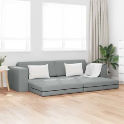 Krevet na razvlačenje Svijetlo siva 245 x 78 x 77 cm tkanina