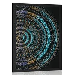 Plakat Mandala z vzorcem sonca - 40x60 white