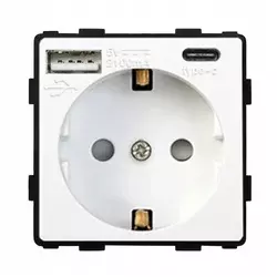 shumee 230V bela vtičnica USB A C RTX SH polnilnik