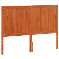 Vidaxl Vzglavje voščeno rjava 150 cm trdna borovina