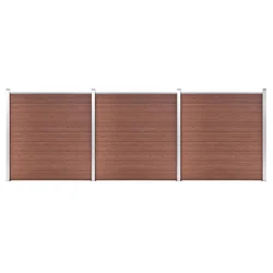 Vidaxl Vrtna ograja WPC 526x186 cm rjava