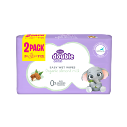 VIOLETA Baby vlažne maramice sa dodatkom bademovog mleka 2*56/1