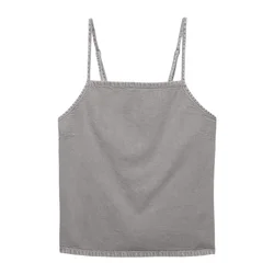 Pull&Bear Top siv denim