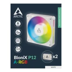 Arctic BioniX P12 A-RGB White - 120mm PWM Ventilator sa ARGB Osvetljenjem – ACFAN00336A