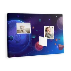 tulup.si Plošča iz plute Planeti galaxy 60x40 cm Kovinski zatiči