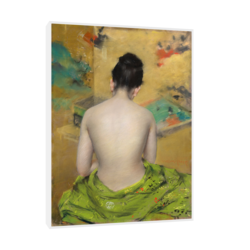 Canvas Slika na platnu Study of Flesh Color and Gold, William Merritt Chase 45x60cm, Sa ramom, Beli