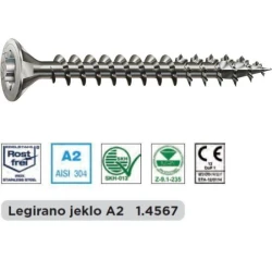 Vijak z vgr.gl. SPAX 6.0x80 CN, torx 30 inox A2