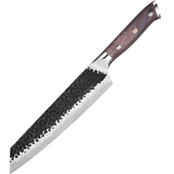 Damaskasti kuhinjski nož TE-37526 - Kiritsuke / Smeđa KP37526