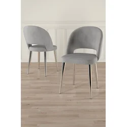 Hanah Home Set stolica Pane, 85x59x146 cm, 6 komada, Svetlosive