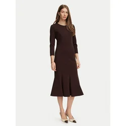 Luisa Spagnoli Cocktail obleka Ghedi 543829 Rjava A-Line Fit