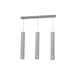 LED luster na sajli TUBA 3xGU10/4,8W/230V siva/sjajni hrom