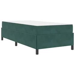 Vidaxl Konstrukcija postelje Temno zelena 90 x 190 cm blago