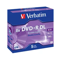 VERBATIM DVD+R 8,5GB - DVOSLOJNI - 5/1 - 10 MM PVC