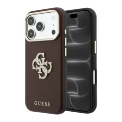 Maska Guess Smooth & Big Strass Logo za iPhone 17 Pro Max/ 18 Pro Max burgundy