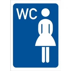 Nalepnica A7 WC ženski 4276