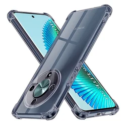 Techsuit Shockproof Clear Silicone zaštitna maskica za Honor Magic6 Lite – smoke crna