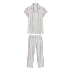 Penti Pižama PENTI Gestreiftes Knopfhemd-Pyjama-Set für Mädchen mešane barve