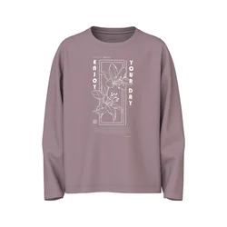Name It majica DR 13234709 NKFVEEN LS RLX TOP D vijolična 122/128
