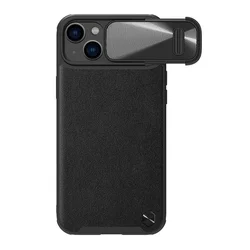 Maska Nillkin CamShield Leather S za iPhone 14, Crna