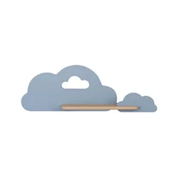 LED Dečije zidno svetlo sa policom CLOUD LED/5W/230V plavo