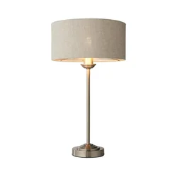 Endon 100646 - Stona lampa HIGHCLERE 1xE14/7W/230V bež/mat hrom
