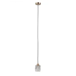 ITALUX PND-40813-1-HBR - Luster na sajli TORNO 1xE14/40W/230V u zlatnoj boji