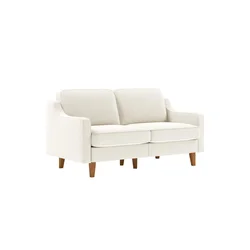 ATELIER DEL SOFA 2-Seat Sofa Robin 2 Milk Froth Walnut