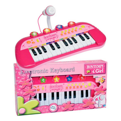 Bontempi el. klavijature 24 tipki sa mikrofonom roza 122971