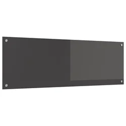 Kuhinjski zid Tamno siva 120 x 40 cm Staklo otporno na udarce