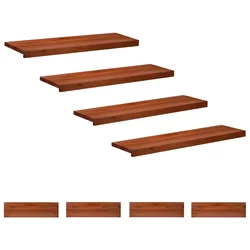 vidaXL Stopnice 8 kos 90 x 25 x 2 cm Rjava Trda bukovina